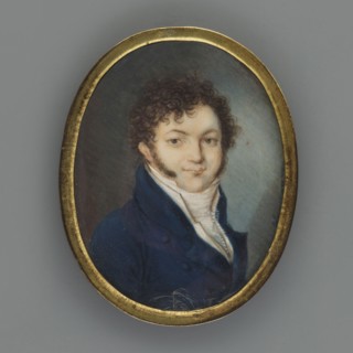Portrait of a Man in a Navy Blue Tailcoat, Weixlbaum, Michael Johann 1790–1824, painter; busts,