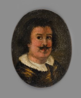 Portrait of a Man with a Spanish Moustache, unknown artist, male portrait, copy/foreign miniature,