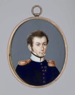 Lieutenant of the 4th Infantry Regiment, 1809–1810, Poland; miniature; height 6 cm, width 5 cm., An