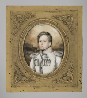 Second lieutenant of the First Krakus Regiment, unknown painter, 1831, Poland; miniature, height 10