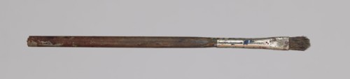 Jan Stanislawski's flat brush; Jan Stanislawski 1860–1907, painter. Painting accessory flat brush