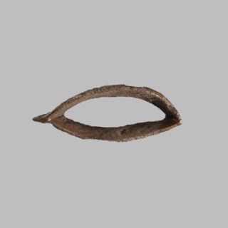 Eye setting, Small eye setting, possibly from a child's sarcophagus mask or a figurine's face,