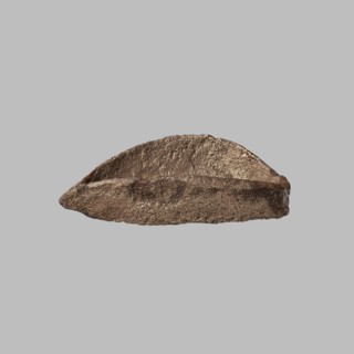 Eye setting, small, from a child's sarcophagus mask or a figurine's face; boat-shaped; ca. 1550–332