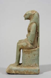 Figurine of the goddess Uadjit with the head of a lioness; maker, Uadjit mythology; depiction