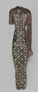 Figurine of a goddess, Neith mythology, female figurine, Egyptian deity. Standing woman in a narrow