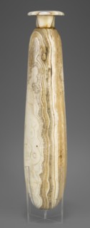 Alabastron, Slender alabastron with a distinct short cylindrical neck and a wide flat rim, provided
