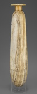 Alabastron, Slender alabastron with a distinct short cylindrical neck and a wide flat rim, provided
