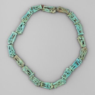 Necklace of 18 amulets, Goluchów Greater Poland Voivodeship, ankhs, Scen.Gal.Eg., necklaces, uas