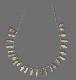 Fragment of a necklace of amulets 26 pieces, Goluchów Greater Poland Voivodeship, necklaces, grave