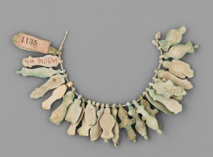 Fragment of a necklace of amulets 26 pieces, Goluchów Greater Poland Voivodeship, necklaces, grave