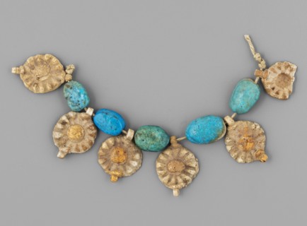Fragment of a necklace - rosettes and flat beads, Goluchów Greater Poland Voivodeship; rosettes,