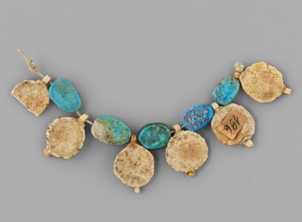 Fragment of a necklace — rosettes and flat beads; maker, found in Goluchów Greater Poland