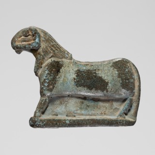 Amulet — ram;, Ram-shaped protective amulet, sacred animal motif. Late Period, Egypt, 664–332 BC.