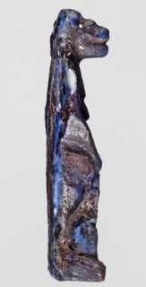 Amulet — goddess Toeris;, Dark blue glass. Ptolemaic Period, 332–30 BC, Egypt. Amulet. Height 4.4