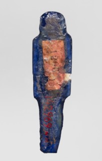 Amulet — god Horus; dark blue glass; Ptolemaic Period, 332–30 BC, Egypt; amulet; height 4.6 cm,