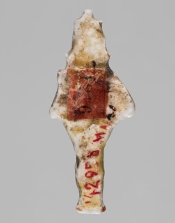 Amulet - standing god Osiris; Light yellow glass; 332–30 BC, Ptolemaic Period, Egypt; amulet;