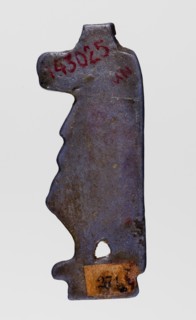 Amulet - goddess Toeris; Navy blue glass slight violet admixture; 332–30 BC, Ptolemaic Period,