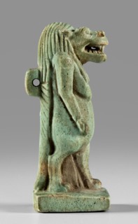 Amulet - goddess Toeris, Toeris myth., Egyptian deities, crocodiles, hippopotamuses. Figurine of