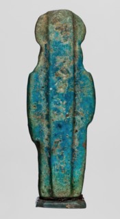 Amulet — figurine of a lion-headed goddess Sekhmet? standing with a solar disk with a uraeus on her