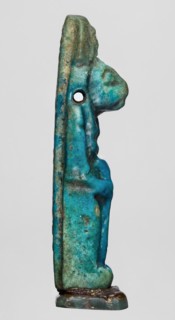 Amulet — figurine of a lion-headed goddess Sekhmet?, possibly Wajit; Egyptian deity. Sekhmet with a