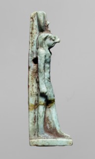 Amulet — god Re-Harakhte; maker, Re-Harakhte mythology; Egyptian deities; iconography: solar disk,