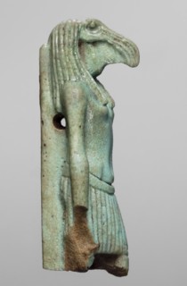 Amulet — god Thoth; amulet depicting Thoth Egyptian deity; Egyptian religion; Late Period, 26th