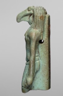 Amulet - god Thoth; maker, Thoth myth., Egyptian deities, Egyptian religion; dated 664–525 BC, Late
