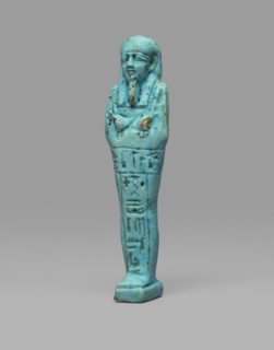 Ushabti Wahibre-em-achet. Mummy-shaped funerary figurine shabti, ca. 664–525 BC, Late Period, 26th