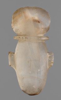 Amulet - heart with a sun disc;, sun disc iconography; grave goods; protective amulet; Late Period,