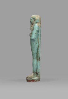 Ushabti Psamtyk-seneb, Wigs, funerary figurine, hieroglyphs, beards facial hair, Psamtyk-seneb ca.
