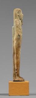 Hornakht's shabti, back pillars, hieroglyphs, wigs, beards facial hair. Hornakht ca. 525–30 BC.
