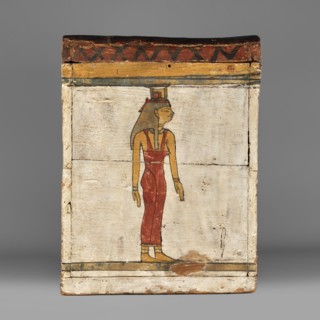 Canopic box, Sons of Horus mythology, falcons, jackals, Isis mythology, Nephthys mythology; grave