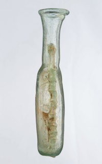 Ampoule, Egyptian workshop, 3rd century, Roman Empire 27 BC–476, vessel, height 12 cm, width 7.3