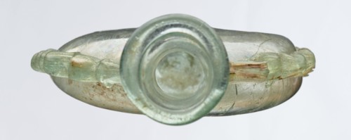 Ampoule, Egyptian workshop, 3rd century, Roman Empire 27 BC–476, vessel, height 12 cm, width 7.3