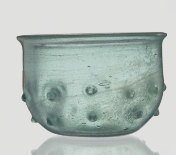 Bowl decorated with knobs; hemispherical shape with pinched projections; maker, 3rd–4th century AD.