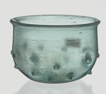 Bowl decorated with knobs; hemispherical shape with pinched projections;, 3rd–4th century AD;