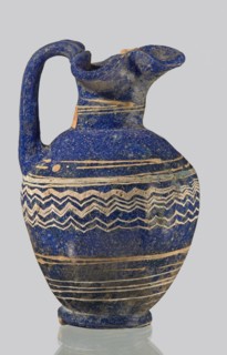 Oinochoe, unknown eastern workshop; 3rd century BC. Type: Grose group II:A, form II:3. Dark blue