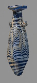 Alabastron with feathered decoration, Egyptian workshop, 6th–4th century BC, unknown place of