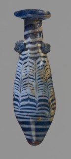 Alabastron with feathered decoration, Egyptian workshop, 6th–4th century BC, unknown place of