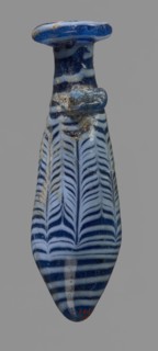Alabastron with feathered decoration, Egyptian workshop, 6th–4th century BC, vessel alabastron,
