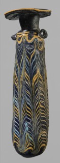 Alabastron, cylindrical belly, 4th–3rd century BC, vessel alabastron, height 17.4 cm, width 4.4 cm,