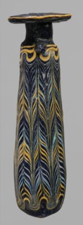 Alabastron, cylindrical belly, 4th–3rd century BC, vessel alabastron, height 17.4 cm, width 4.4 cm,
