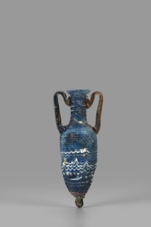 Amphorisko, Amphorisko with an ovoid belly, a long cylindrical neck ending in an uneven, slightly