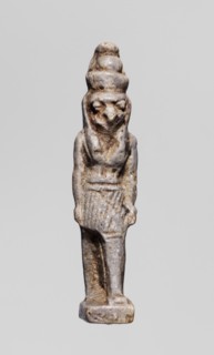 Amulet - god Horus; maker, Horus mythology; double crown iconography, double crown on the head;