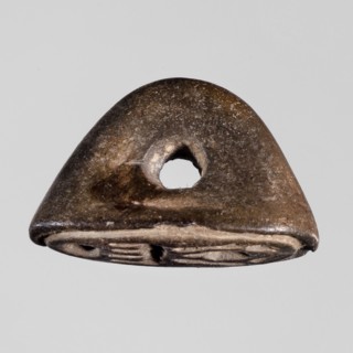 Amulet-seal with cartouche of Menkheperre Tuthmosis III, ca. 1479–1425 BC; convex handle; New
