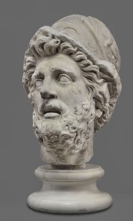 Head of Menelaus from the Menelaus Carrying the Body of Patroclus group, unknown artist. Head of a