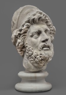 Head of Menelaus from the Menelaus Carrying the Body of Patroclus group, unknown artist. Head of a