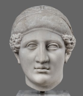 Head of Sappho Head of a Woman of the Kora Albani type, unknown Roman workshop; Sappho ca. 610–580