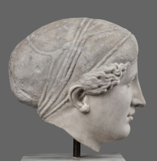 Head of Sappho Head of a Woman of the Kora Albani type, unknown Roman workshop. Sappho ca. 610–580