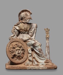 Athena figurine, Classical, 4th century BC, Greece; subject: Athena and Nike Greek deities; type:
